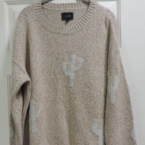 Joe's Jeans Cactus Knit Sweater Tan Pullover Large